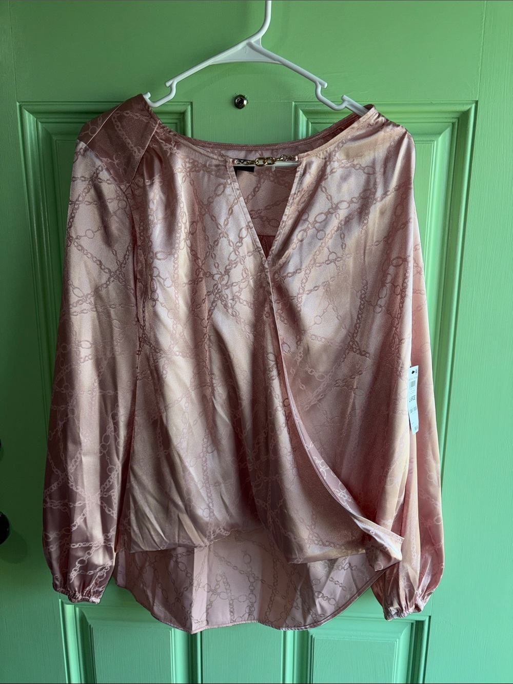 NWT International Concepts Pink Long Sleeve - Women’s size Large